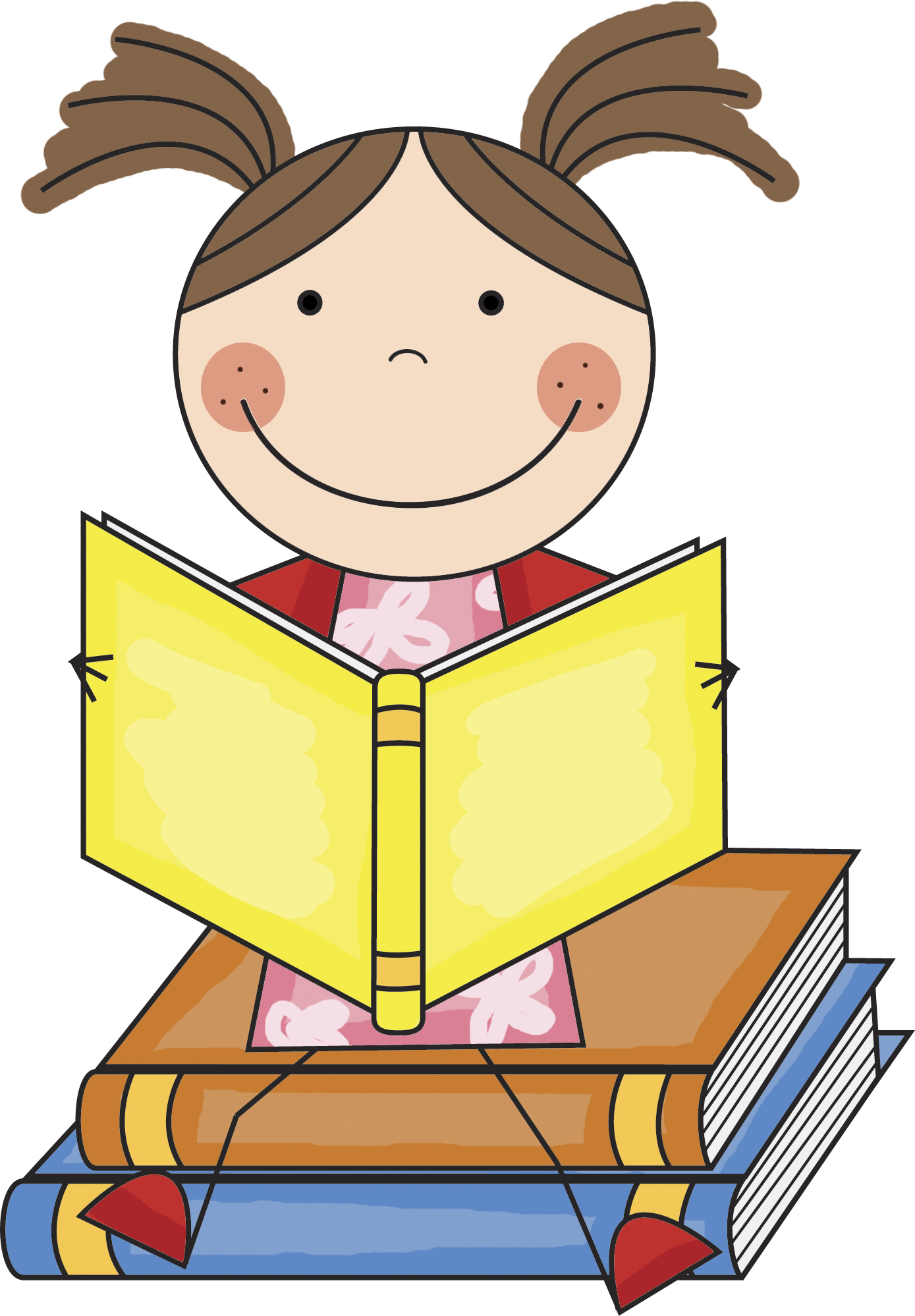 Girl Reading A Book Clipart   Clipart Best