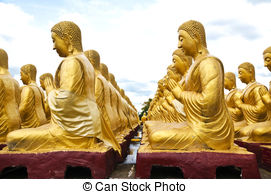 Golden Buddha At Buddha Memorial Park Nakorn Nayok
