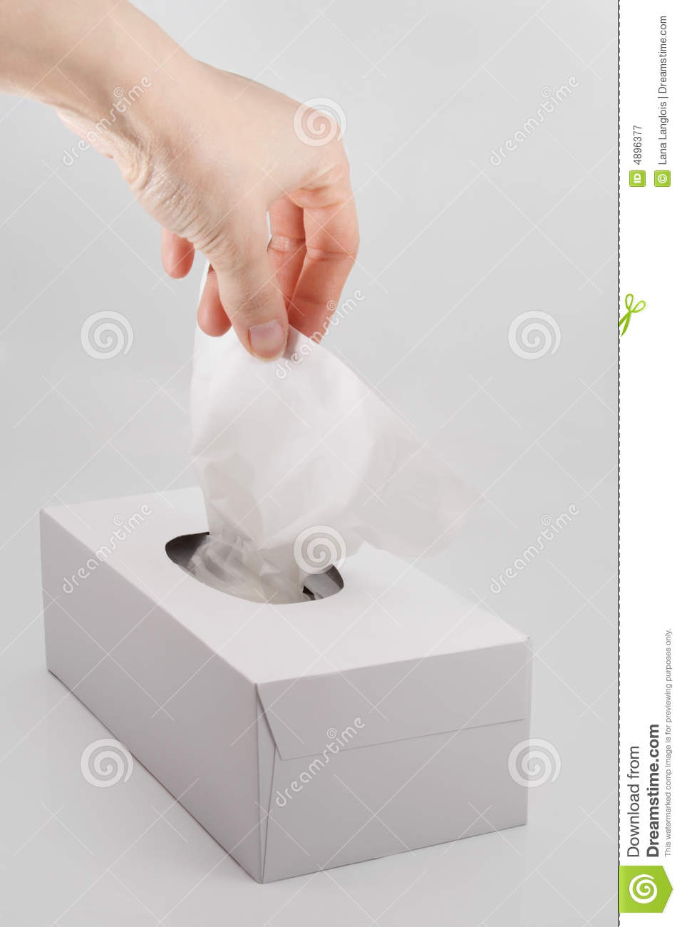 Hand Pulling Facial Tissue Royalty Free Stock Photography   Image