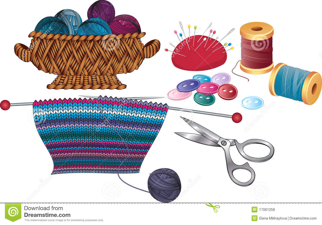 Knitting And Sewing Royalty Free Stock Photos   Image  17061258