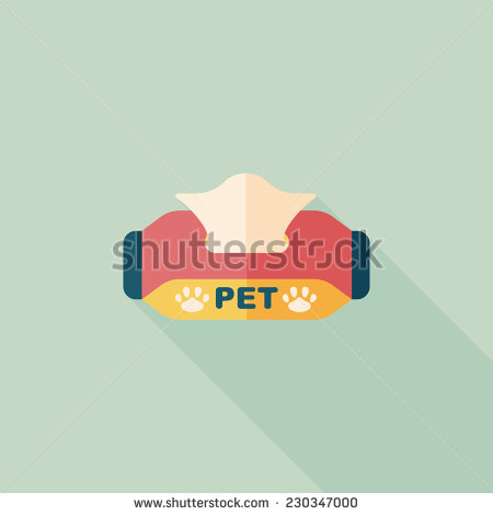 Pet Style Tissue Case Flat Icon With Long Shadoweps10   Stock Vector