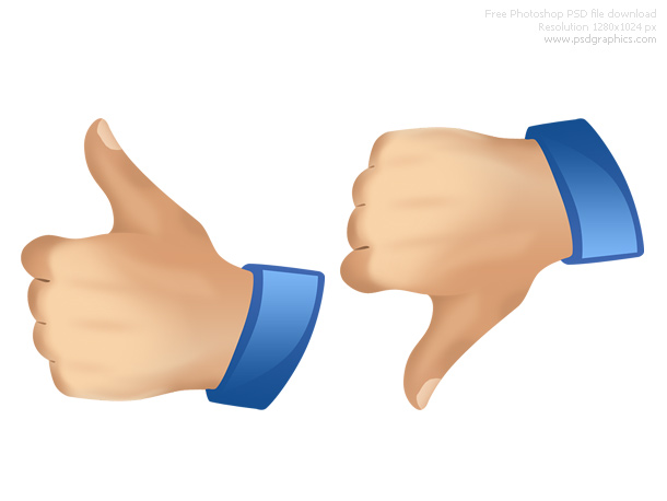 Psd Thumbs Up And Down Icons   Psdgraphics