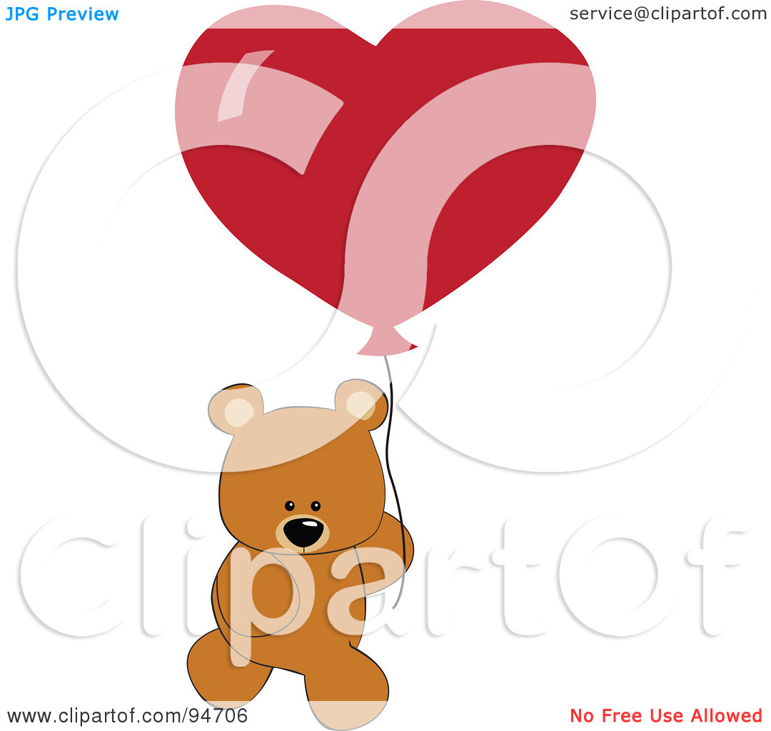 Royalty Free  Rf  Clipart Illustration Of A Valentine S Day Teddy Bear