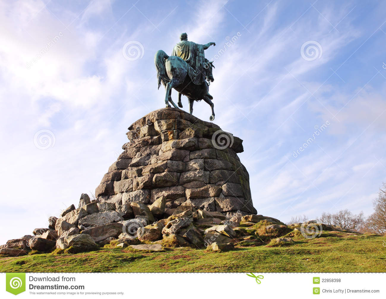 Statue Of King George Iii On Horseback In Royal Windsor Great Park In