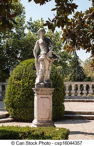 Stock Photo   Antique Statue In Park Of Queluz   Stock Image Images