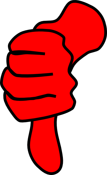 Thumbs Down Red Clip Art At Clker Com   Vector Clip Art Online