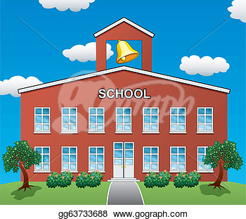 Vector Clipart   Vector School House   Vector Illustration Gg63733688