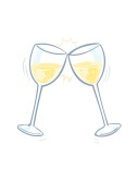 Wedding Champagne Toast Clip Art Clinking Glasses Clipart