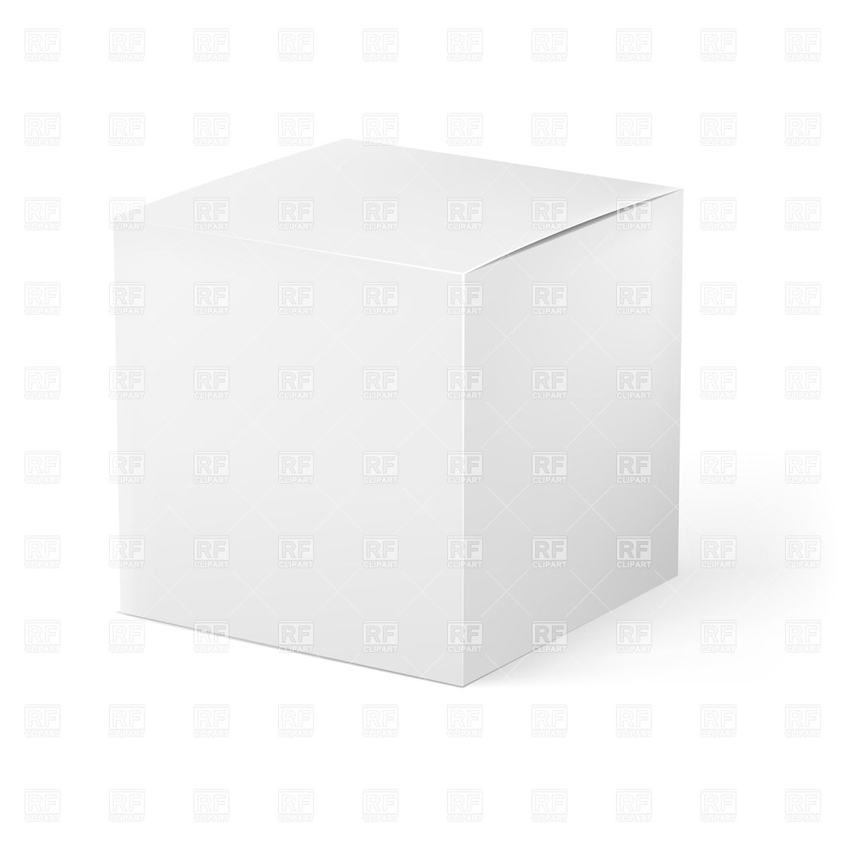 White Box   Blank Closed Cube 20506 Objects Download Royalty Free