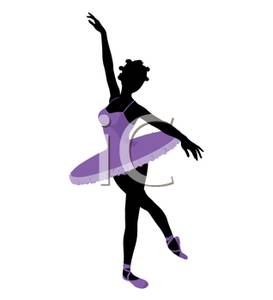 Young Woman Ballerina Ballet Dancer Dancing With Tutu In Silhouette