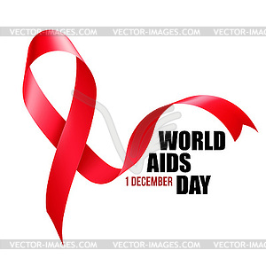 Aids Awareness  Welt Aids Tag Konzept   Vektorisiertes Clipart