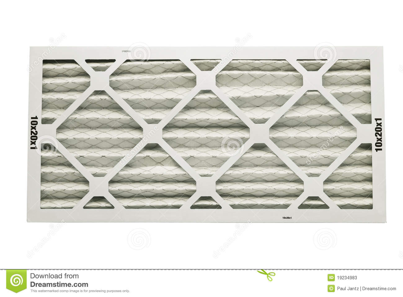Air Filter For Heating Unit With Clipping Path At This Size
