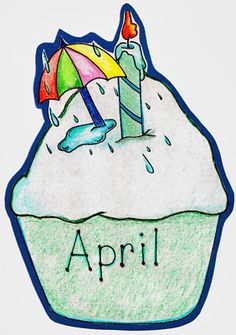 April Birthday Clip Art   April Birthday Cupcake More