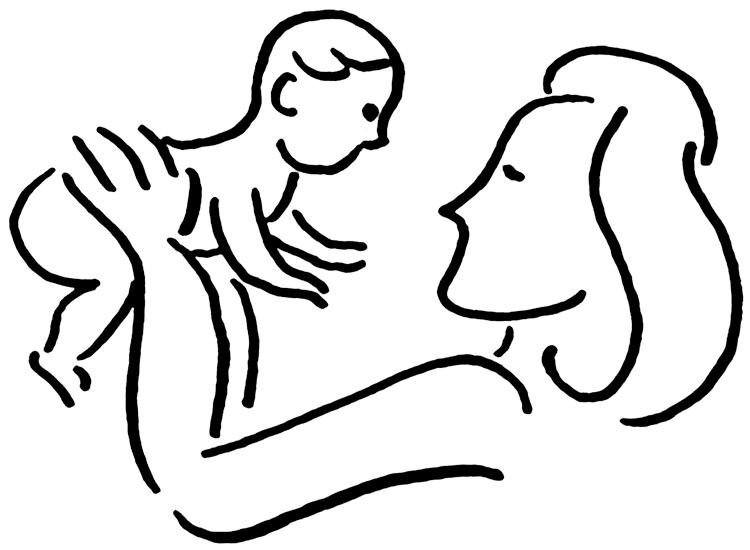 Babies Clipart  Mother And Aby Clipart