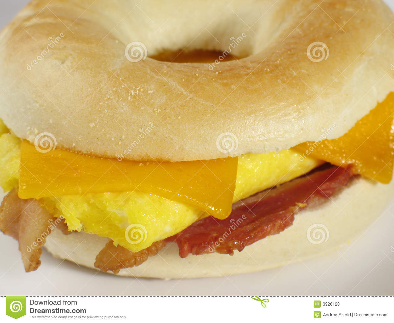 Bagel Breakfast Sandwich Royalty Free Stock Photos   Image  3926128