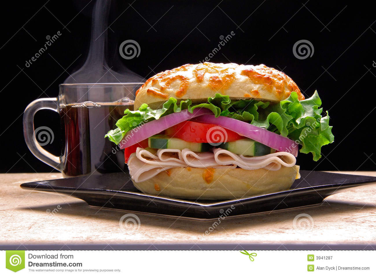 Bagel Sandwich Clipart Bagel Sandwich With Coffee