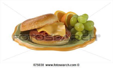 Bagel Sandwich Clipart Ham And Cheese Bagel Sandwich Fruits    