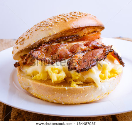 Bagel Sandwich Clipart Of A Breakfast Sandwich Of
