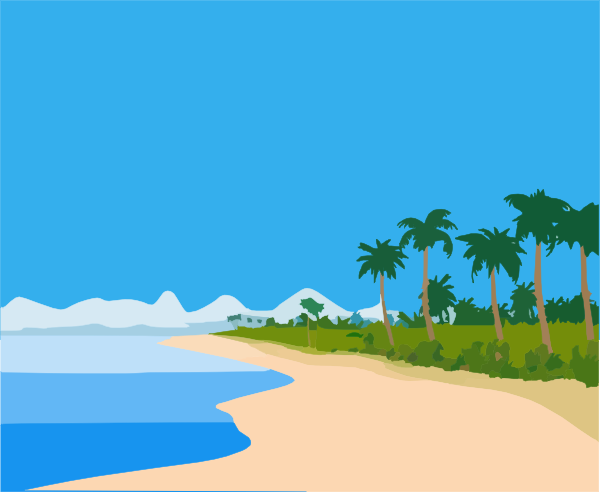 Beach Landscape Clip Art At Clker Com   Vector Clip Art Online