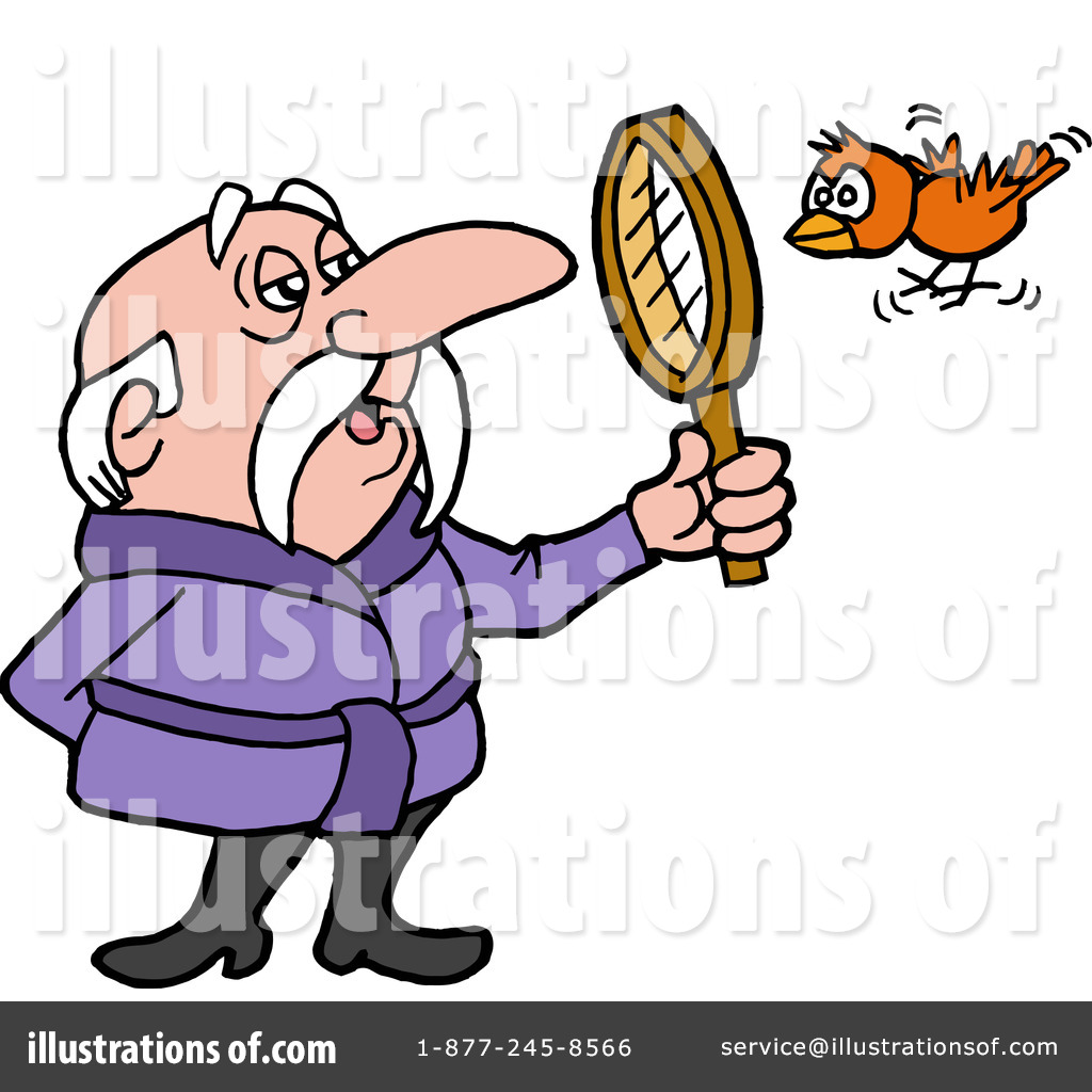 Bird Watching Clipart  1200783 By Lafftoon   Royalty Free  Rf  Stock    