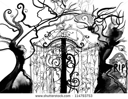 Cemetery Gates Clipart Cemetery Gates Drawings