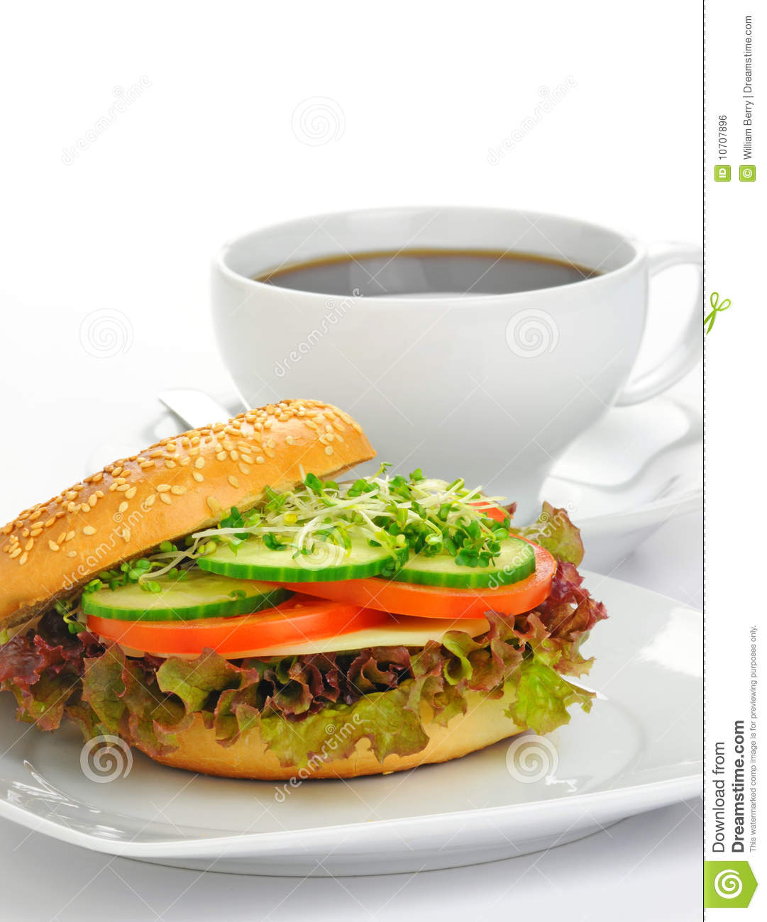 Delicious Bagel Sandwich Royalty Free Stock Image   Image  10707896