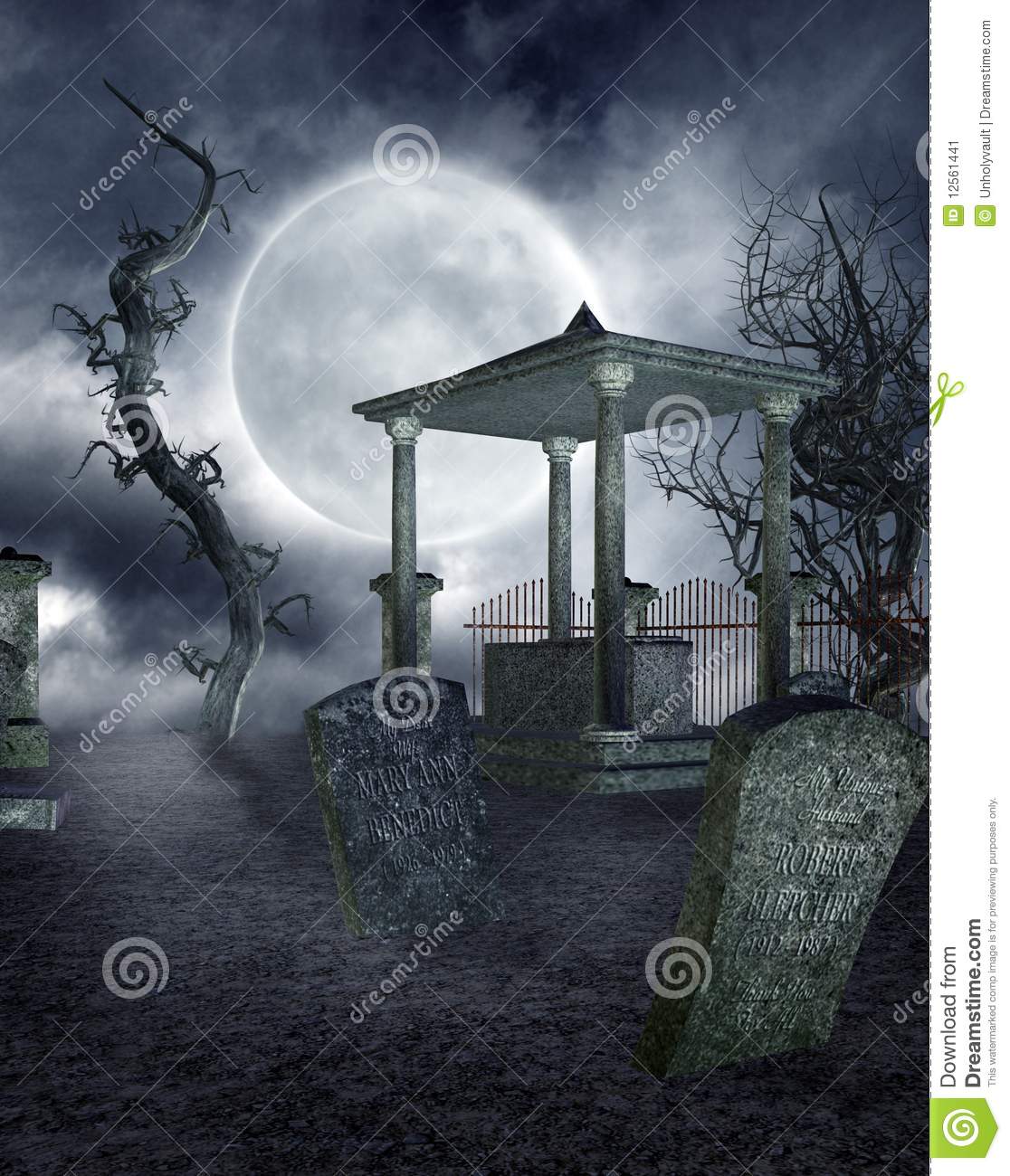 Gothic Graveyard 2 Stock Image   Image  12561441