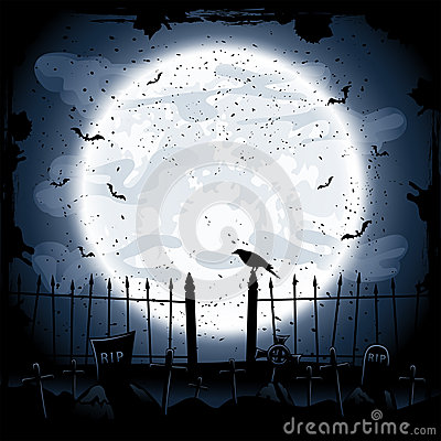 Graveyard Fence Clipart Crow Cemetery Scary Halloween     