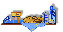Hanukkah Clip Art Of Challah Bread Butter Gold Challices And Gifts