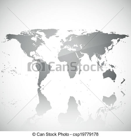 Map Vector   Gray Political World Map    Csp19779178   Search Clipart