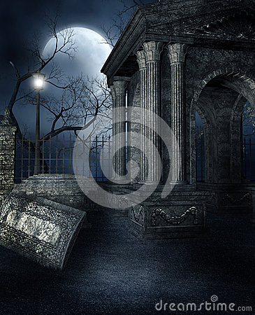 Old Crypt In A Gothic Graveyard Stock Photo   Image  25509930