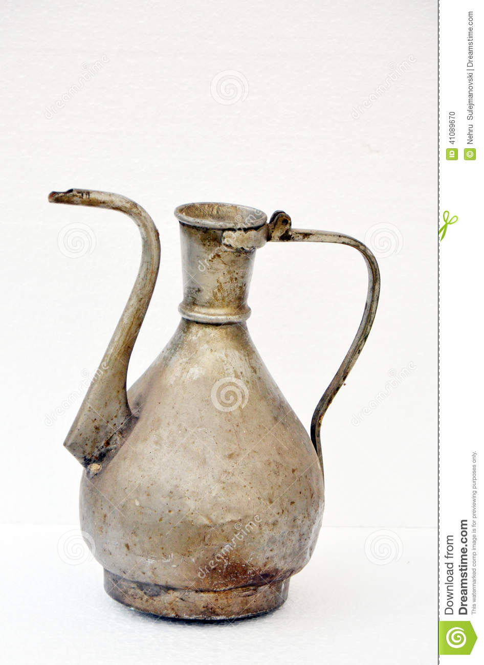 Old Turkish Copper Water Jug Stock Photo   Image  41089670