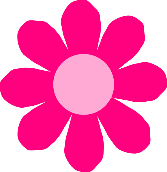 Pink Daisy Flower Clip Art At Clker Com   Vector Clip Art Online