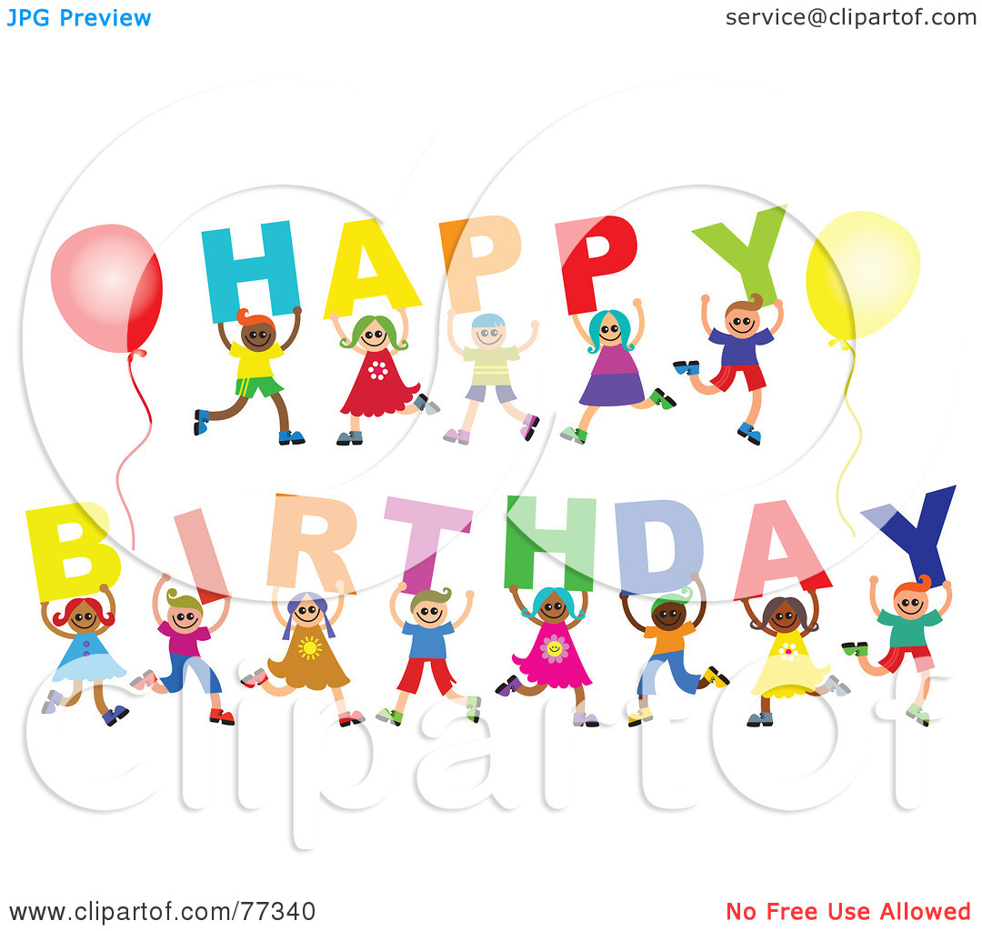 Royalty Free  Rf  Clipart Illustration Of A Diverse Group Of Children