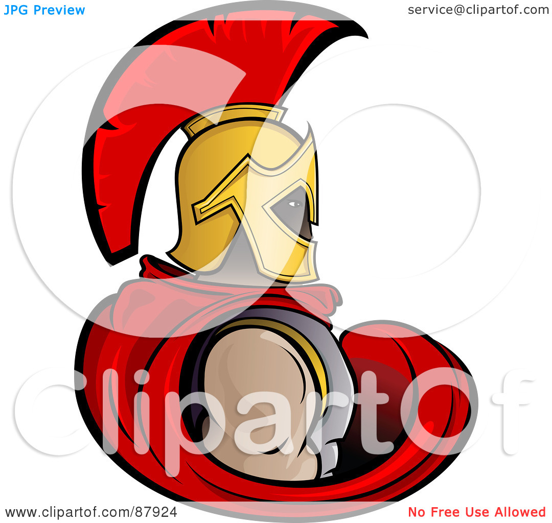 Royalty Free  Rf  Clipart Illustration Of A Strong Trojan Warrior In A