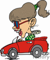 Royalty Free Senior Driver An Old Green Car Clipart Image Picture Art