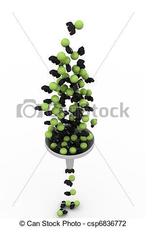 Stock Illustration   Business People Crowd Funnel   Stock