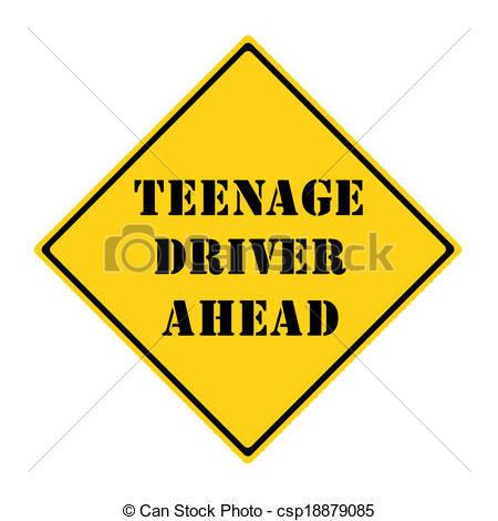Teenage Driver Ahead Sign   Csp18879085