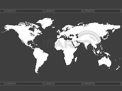 White World Map On Gray   Stock Vector Graphics   Id 3005878