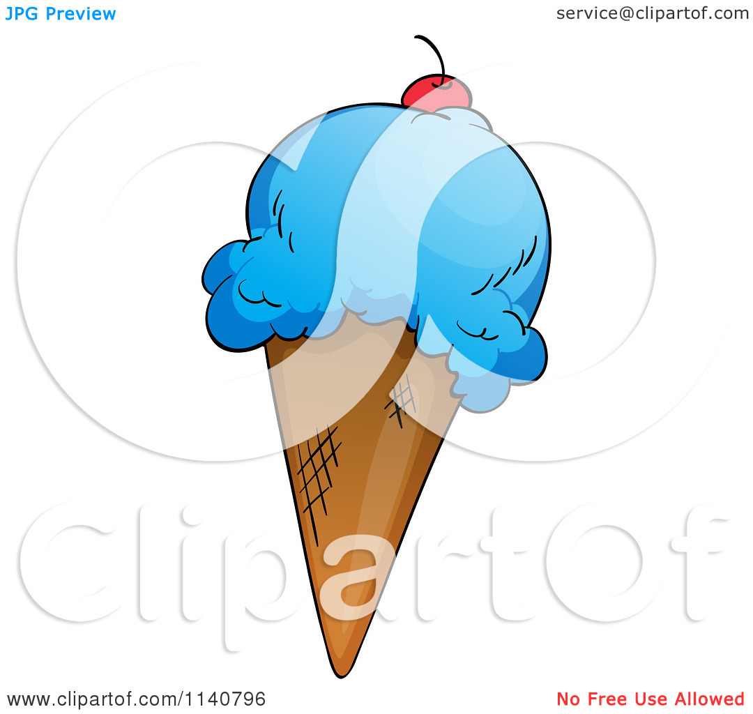     With Blue Ice Cream   Royalty Free Vector Clipart By Colematt  1140796