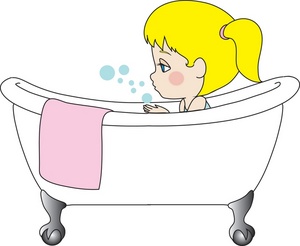 Bath Clipart Image   Little Girl Taking A Bath
