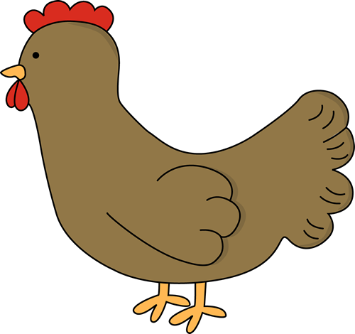Brown Chicken Clip Art Image   Side View Of A Cute Brown Chicken