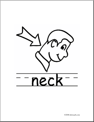 Clip Art  Basic Words  Neck B W  Poster    Preview 1