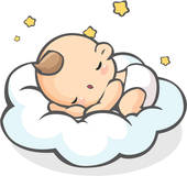 Diaper Star Nappy Lying Sleeping Cloud U16178697   Search Clipart