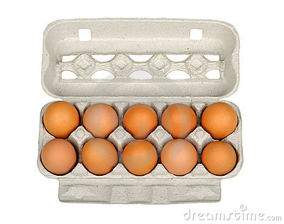 Dozen Eggs In Carton Royalty Free Stock Photography   Image  20549027