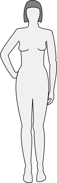 Female Body Silhouette Front Clip Art At Clker Com   Vector Clip Art