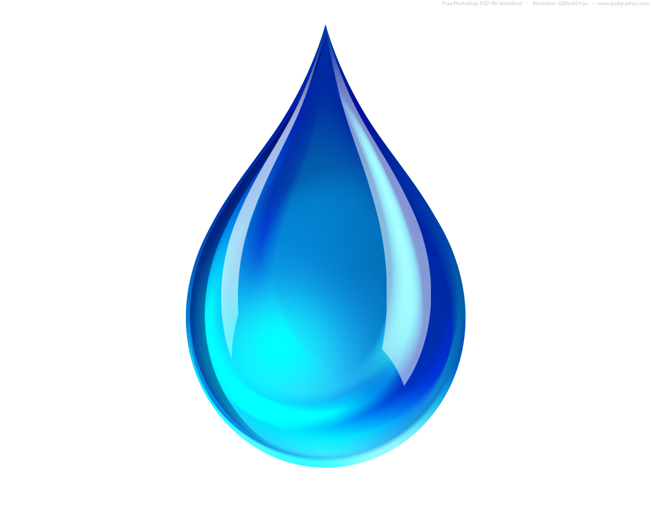 Psd Blue Water Droplet Icon   Psdgraphics