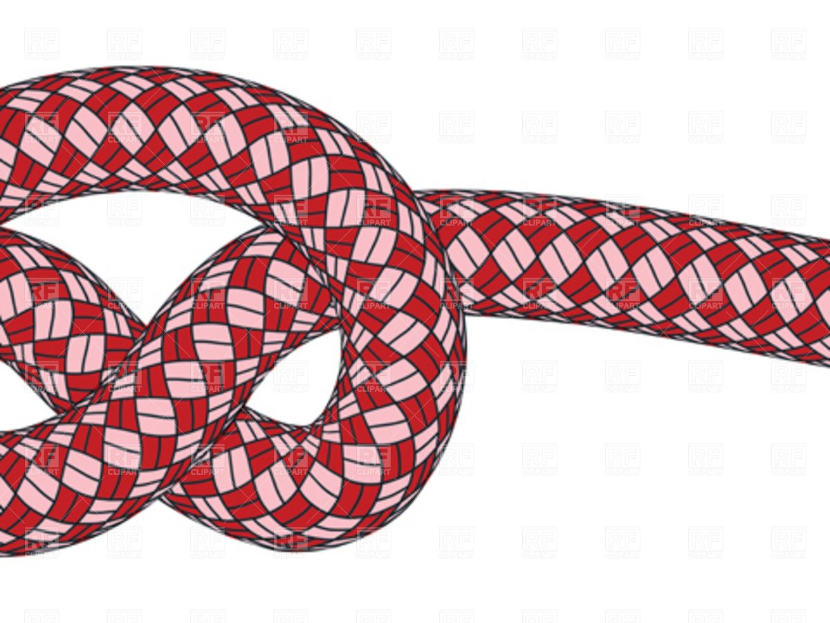 Tiled Knot On Red Climbing Rope Download Royalty Free Vector Clipart