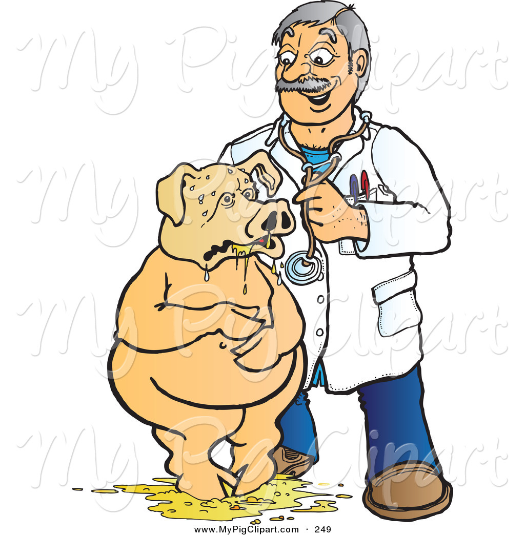 Vet Clipart Swine Clipart Of A Friendly Male Veterinarian Assisting A