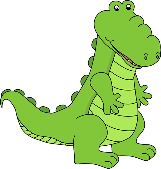 Alligator Standing Clip Art Image   Cute And Fun Green Alligator With